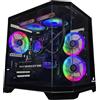 NitroPC - PC Gaming Avanzato Nitro Plus (AMD Ryzen 5 5600X 3.7GHz/4.6GHz, RTX 3050 8GB, RAM 16GB, M.2 1TB, Windows 11 PRO, illuminazione RGB, WiFi) Computer fisso, PC Gamer (Nero)