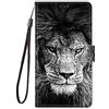 Nodigo per Samsung Galaxy A71 Cover a Libro Pelle PU Portafoglio Magnetica con Disegni Animale Motivo Antiurto Case Flip Protettiva Silicone Bumper Belle Kawaii Custodia - Leone