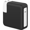 LCMOCICO Custodia protettiva in silicone morbido da 70 W per Apple MacBook Air 13,6 M3 M2 2022 2023 2024 Air 15 M3 M2, copertura adattatore di alimentazione da 70 W per MacBook Pro 14 M3 2023, nero