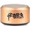 Colourbook Mini Speaker Bluetooth 3W Geolier Serie Limitata Oro, Cassa Wireless Portatile Con Scatto Remoto E Stereo TWS, Ricarica USB C, Autonomia 4 Ore, Design Premium