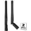 Akasa Antenna Wi-Fi omnidirezionale Tri-Band | RP-SMA maschio | 2 pezzi | 2dBi | Conforme con frequenza IEEE 802.11a/b/g/ac/ad | A-ATN01-BK