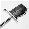 SABRENT Adattatore di rete PCIe 10 Gigabit Ethernet - Scheda PCIe 3.0 x4, dissipatore di calore in alluminio, compatibile con 5GbE/2.5GbE/Gigabit/Fast Ethernet, adatto a slot x4/x8/x16, LED di stato