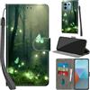 Haninsuze Cover per Xiaomi Redmi Note 13 Pro 5G Custodia Cover Pelle Libro Portafoglio con Porta Carte Magnetica Protezione Antiurto Cuoio Flip Case Custodia Cover per Redmi Note 13 Pro 5G, Farfalla