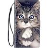 Choeeu ChoosEU Cover per Xiaomi Redmi Note 12 4G Custodia in Pelle Portafoglio Flip Case Elegante Disegni Antiurto Protettiva per Ragazze Donne Cover a Libro Stand Redmi Note 12 4G - Gatto Grigio