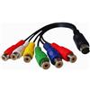 Lwaviwer Componente S-Video da 10 Pin a Femmina RGB 6 RCA 10 Pin Din S-Video da 30 cm per PC Componente RGB HDTV da 30 Cm