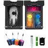 ZGWKMAC Compatibile con cartuccia di inchiostro ricaricabile HP 62XL for stampante 5540 5640 5740 7640,Accessori(1set With Ink)