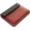Crazy Horse Craft Custodia in vera pelle italiana per MacBook Pro 14 con M1 / M2 - Fragola Red - Vintage Wool Felt Case, Cover, Mac Laptop Bag