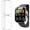 Blueshaweu Custodia per smartwatch T70 1.91, flessibile TPU protezione completa con pellicola protettiva antigraffio Custodia compatibile con Kuizil/Csasan/WeurGhy T70 (Trasparente+Trasparente)