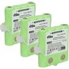 vhbw 3x batteria compatibile con DeTeWe Outdoor PMR 8000, Simvalley WT-100 radio (700mAh, 4,8V, NiMH) - Sostituisce PX-175-675