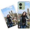 Sunrive Personalizzate Cover compatibile con Motorola edge40 personalizzabile con Foto Testi Frase Logo Disegni e Grafiche Personalizzata, assorbimento degli urti morbido TPU trasparente