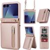 Generic Custodia a portafoglio per Motorola Razr 50 Ultra, con tasca con cerniera, con scomparti per schede, cordino e cavalletto, stile sottile con ritagli precisi e chiusura magnetica, per uso quotidiano e