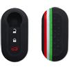 Lage Guscio Chiave 3 Pulsanti compatibile con Fiat 500 Grande Punto Panda Bravo Lancia Ypsilon Delta Musa Custodia Telecomando e con Bandiera Italia Tricolore