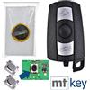 mt key Chiave auto telecomando telecomando sostituzione 3 tasti alloggiamento + micro pulsante + batteria compatibile con BMW