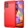TingYR Cover per Samsung Galaxy M31s, Ultra Sottile di Gomma, Ottima Cover Antiurto TPU Flessibile, Custodia Case per Samsung Galaxy M31s Smartphone.(Rosso)