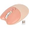 VBESTLIFE Simpatico Mouse Gatto, Mouse Silenzioso Wireless da 2,4 GHz, Mouse Kawaii con Ricevitore USB, 3 Livelli DPI, Compatibile con Notebook, PC, Laptop, Computer (Colore del tè al Latte)