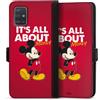 DeinDesign Custodia a portafoglio compatibile con Samsung Galaxy A51 Custodia per cellulare di similpelle nera Cover a libro Topo Prodotto ufficiale su licenza Disney