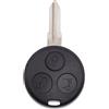LAGE Ricambio Chiave Guscio con Lama, Batteria ed Elettronica da Programmare per Telecomando Mercedes Benz Smart ForTwo 450 Roadster Crossblade City Coupe City Cabrio a 3 Tasti