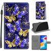 KENHONER Custodia per Xiaomi Redmi Note 11/11S, Farfalla | Portafoglio Pelle PU, Magnetica, Resistente Agli Urti, Scomparto Carte Credito, Pieghevole, Flip Libro, Motivo
