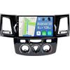 YUNTX [6GB+128GB] Android 14 Autoradio per Toyota Fortuner Hilux 2005-2007-[Incorporato Carplay/Android Auto/DSP/GPS]-9 pollice IPS Touch Screen-Camera+MIC Incluso-DAB/Mirror Link/Bluetooth 5.0