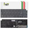 new net - Tastiera compatibile con Notebook Dell Inspiron 15 3510, 3511, 3515, 3520, 3525, 5510, 5515, 5518, 7510, 16 7610 [Senza frame - colore tasti Grigio - Retroilluminata - Layout ITA]