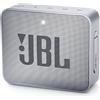 JBL, Go 2, amplificatore portatile, impermeabile, wireless, 1 microfono, 1 jack stereo da 3,5 mm, bluetooth, colore: grigio, Jblgo2Gry