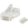LINK LKPL86I Connettori 8 Poli Cat 6 Utp Non Schermato Rj45 con Inserto per Cavo Flessibile, 100 pezzi