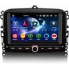 Erisin 8-Core Android 16 4GB RAM+64GB ROM Autoradio Bluetooth 5.0 per Fiat 500L 2012-2017 7 pollici Schermo tattile Supporto GPS Navigatore Senza fili CarPlay Android Auto WiFi DAB+ DSP Canbus OBD2
