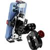 BRCOVAN Lega Alluminio Supporto Telefono Motociclo con Smorzatore Vibrazioni, Metallo Manubrio Porta Telefono per Moto Bici Scooter ATV UTV per 4.7''-7.2'' Smartphone