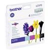 BROTHER Inchiostro originale LC-970 Pacchetto Bundle Nero, Ciano, Magenta, Giallo LC970VALBP