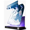 Nyfter - Tappetino per mouse XXL per gaming Nyfpad 900 x 500 mm, design liquido, senza onde con bordi extra cuciti (bianco blue)