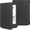 QJONSIU Cover Compatible con Pocketbook Verse Lite/Verse Pro, Funzione Stand, Smart Cover con Auto Sleep Wake, PU e PC Antigraffio Protettiva-Nero