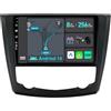 YUNTX [8GB+256GB] Android 14 Autoradio per Renault Kadjar (2015-2019)-[Incorporato Carplay/Android Auto/DSP/GPS]-IPS 2.5D 9 Touch Screen-CAM+MIC-DAB/Mirror Link/Bluetooth 5.0/WiFi/USB/4G