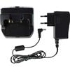 vhbw Caricabatterie compatibile con Yaesu VX-120, VX-127, FT60R, VX-110 radio - Stazione di ricarica + alimentatore + cavo auto, 10,8V, 0.45A