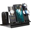 LAC EVERYTHING EVERYWHERE LAC Docking Station Personalizzata in Legno - Idee Regali Uomo Compleanno, Anniversario - Porta Oggetti Organizer Scrivania Regalo Idee Regalo Papà Personalizzato (Nero)
