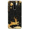 Mixroom - Cover Custodia Back Case In TPU Silicone Morbido Per Xiaomi Redmi Note 8 PRO Fantasia Renna E Decorazioni Natalizie U870