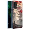 Mixroom - Cover Custodia Back case In TPU Silicone Morbida Per Samsung Galaxy A52 / A52 5G / A52s 5G Fantasia Templi Giappone U841