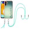 SNCLET Custodia per Samsung Galaxy A23 Protettiva Cover con Cordino TPU Edges PC Back Antiurto Anti Scratch Custodia con Lanyard Collana Staccabile Protettiva Case per Samsung A23 4G/5G,Keep Smile
