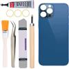 Yuntunele Cover posteriore in vetro di ricambio compatibile con iPhone 12 Pro Max 17 cm Tutti i vettori con set di attrezzi professionali (blu)