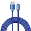 YSJJZRL Cavo USB tipo C intrecciato 120W 6A Cavo dati caricabatterie super veloce per Samsung S20 S22 S23 + A50 A51 ecc. (2M,Blu)