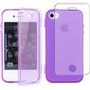 ebestStar - Cover Compatibile con iPhone 4, 4S Custodia Silicone Portafoglio Gel TPU, Protezione Anti Shock AntiGraffio Antiscivolo, Viola [Apparecchio: 115.2 x 58.6 x 9.3mm, 3.5'']