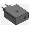 Audiosystem Carica Batterie Rapido Originale Motorola 125W per Moto Edge 70 / Edge 60 Pro/Edge 60 Fusion/Edge 60 Ultra Con Porta Ingresso Usb Type C Turbo Power MC-1252 SA18D49593 Caricatore Nero