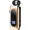 Generico Auricolare Wireless Retratte - Auricolare Vivavoce A Orecchio Singolo Wireless | Auricolari Sportivi Da Lavoro Con Clip, Auricolare Retratte Per Donna, Uomo, Ufficio, Sport