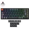Keychron K2 (V3) tastiera meccanica gaming Wireless/Bluetooth/USB-C, layout ISO italiano, Super Brown Switch hot-swappable, telaio in alluminio, retroilluminazione RGB, QMK/VIA, Mac/Windows