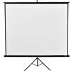 in.tec Schermo di Proiezione Portatile Treppiede Regolabile in Altezza 173-284 cm Telo Bianco con Retro Nero 113 Pollici Ideale per Home Cinema Presentazioni e Ufficio