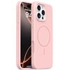 Mixroom - Custodia Cover Case per iPhone 16 PRO Max in Tpu silicone liquido morbido compatibile con MagSafe con cerchio magnetico integrato Rosa C09