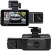 VBESTLIFE Dash Cam Anteriore Posteriore, Registratore di Guida 4K/1080P Full HD a 3 Canali per Auto, Schermo IPS da 3 Pollici, Visione Notturna, Grandangolo 170°, WDR, modalità Parcheggio