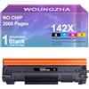 Woungzha 142X W1420X 142A Cartucce di Toner per HP Laserjet M140W Toner per Toner HP Laserjet M110W per MFP M140W m139w 1 Nero (senza chip 2000 pagine)