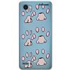 dakanna Custodia Compatibili con [ LG Q6 ] Sfondo Trasparente con Disegni [ Impronte di Animali Rosa ] in Morbida Silicone TPU Flessibile, Shell Case Cover in Gel per Smartphone
