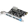 SIMPLETEK - Scheda di Espansione PCI-E a 4 Porte USB 3.0, Adattatore per Aggiungere Porte USB al PC, Alta Velocità