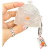 QoKcoahn - Custodia carina con cartone animato per AirPods Pro 2ª generazione, custodia in morbido silicone trasparente 3D Kawaii con catenina dorata a forma di pesce rosso, divertente e carina per